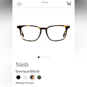 Felix gray Nash blue light glasses in whiskey tortoise